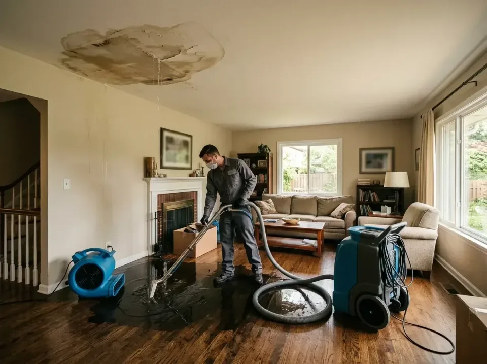 attic-pipe-burst-ceiling-drip-008 — frequently asked questions, Water Damage Restoration & Carpet Care in Maryland Heights,…